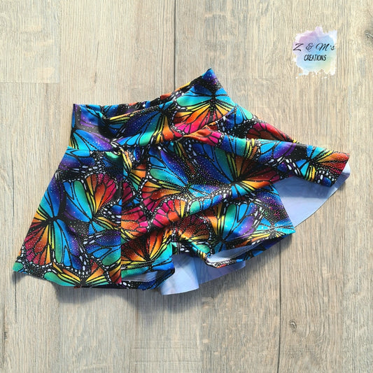 Rainbow Butterfly Skort