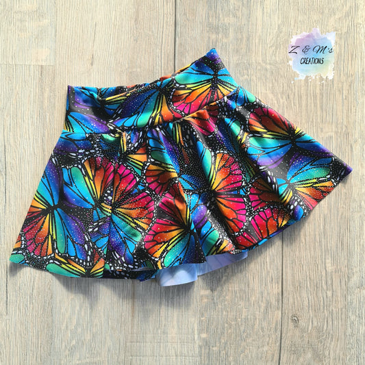 Rainbow Butterfly Skort