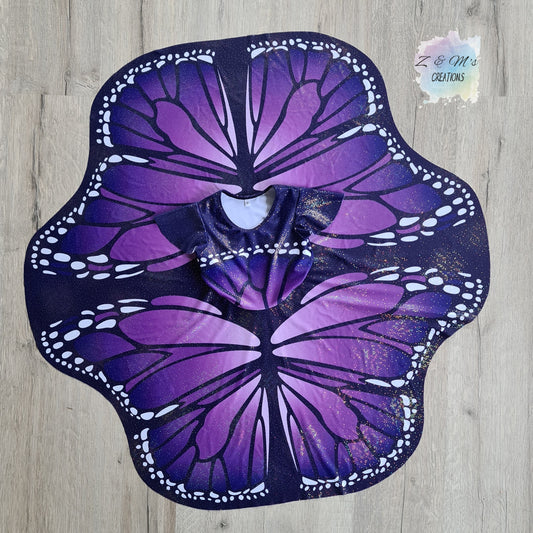 Purple Butterfly Panel Dress