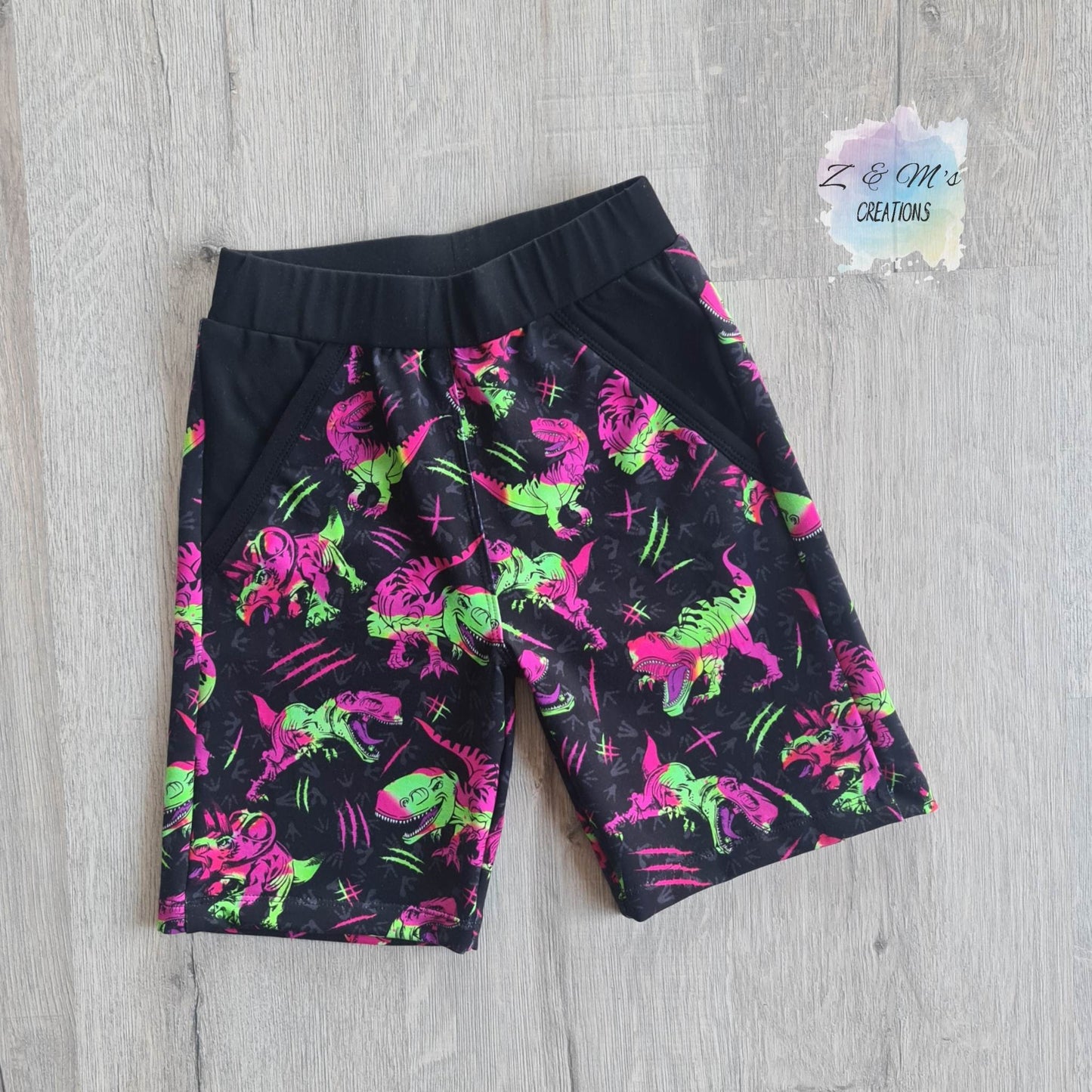 Neon Dino Shorts