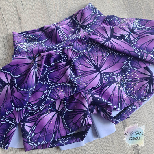 Purple Butterfly Skort