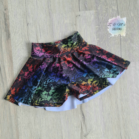 Rainbow Lace Skort